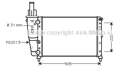 AVA QUALITY COOLING Радиатор, охлаждение двигателя FT2138